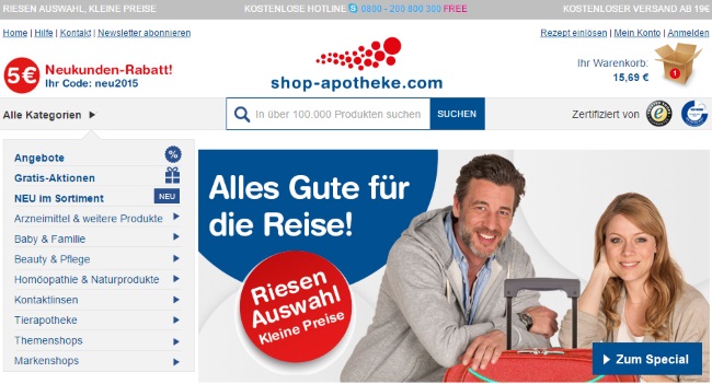 Shop Aptoheke Onlineshop