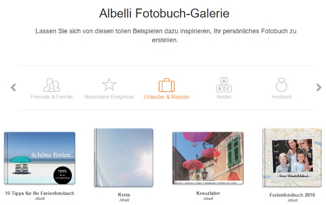 Albelli Fotobuch Galerie