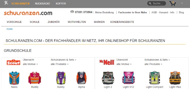 Schulranzen.com Onlineshop