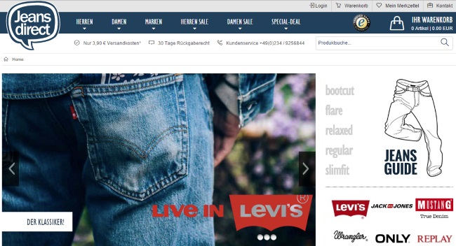 Jeans Direct Onlineshop