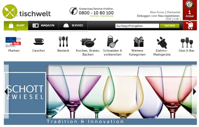 Tischwelt Onlineshop