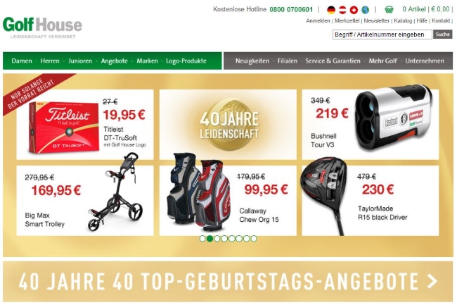 GolfHouse Onlineshop