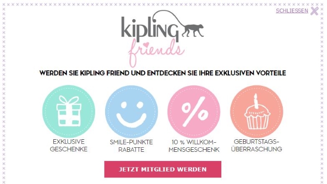 Kipling Treueprogramm
